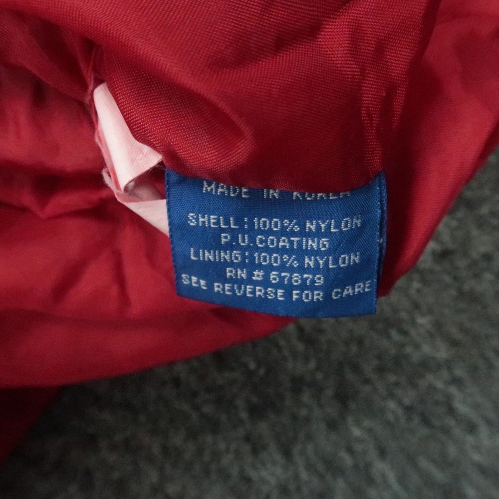 VINTAGE Ohio State Buckeyes Jacket Mens XL Red Starter 90s Pullover Anorak Lined - Picture 8 of 14